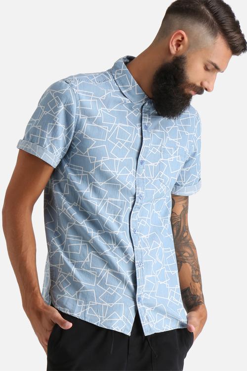 Geo Print Short Sleeved Shirt