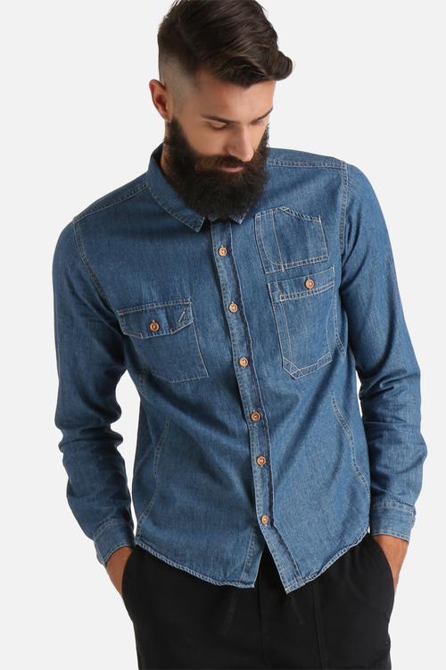 Long Sleeved Denim Shirt