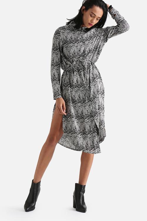 Runaway Speckle Print Shirt Dress