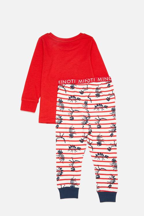 Boys 2 pack dino pyjama set - red