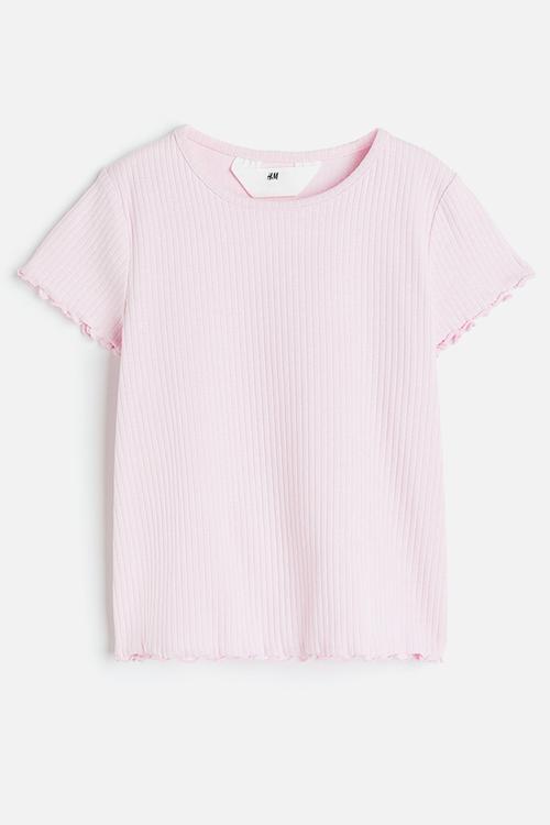 Ribbed top - light pink 