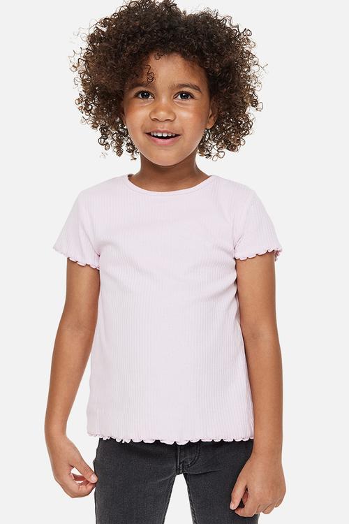 Ribbed top - light pink 