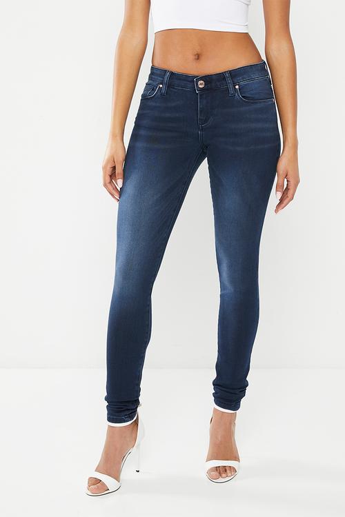 Power skinny low rise - blue black wash