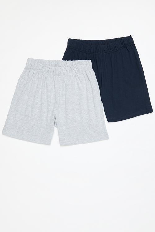 2 Pack cotton short - grey & navy