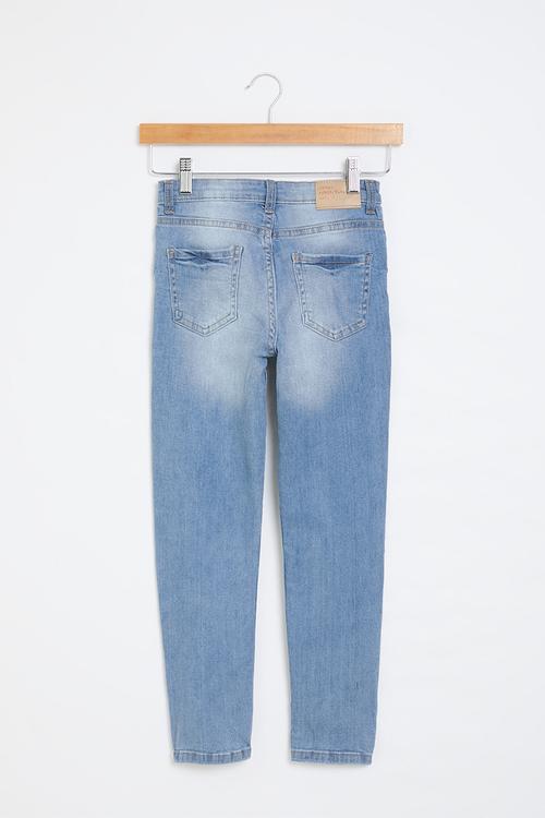 Girls basic skinny jean - mid blue