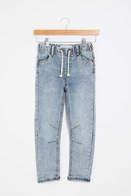 Boys basic knitted denim jean - light blue