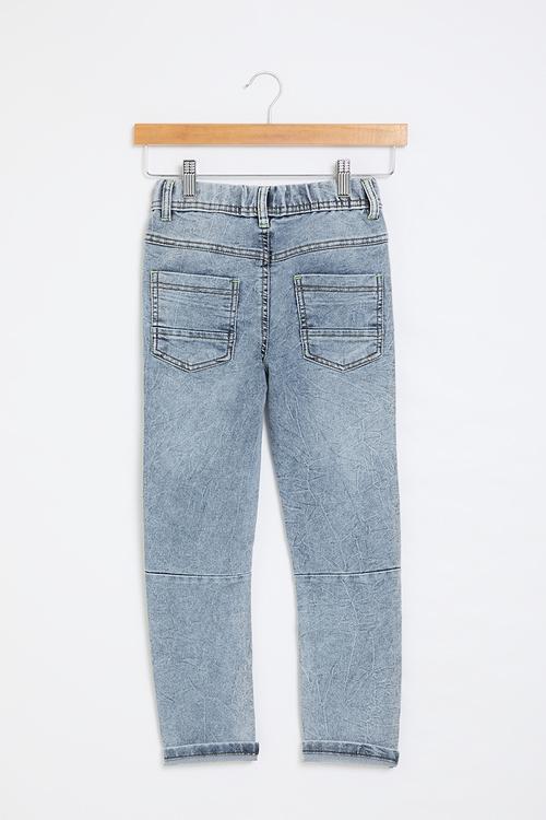 Boys basic knitted denim jean - light blue