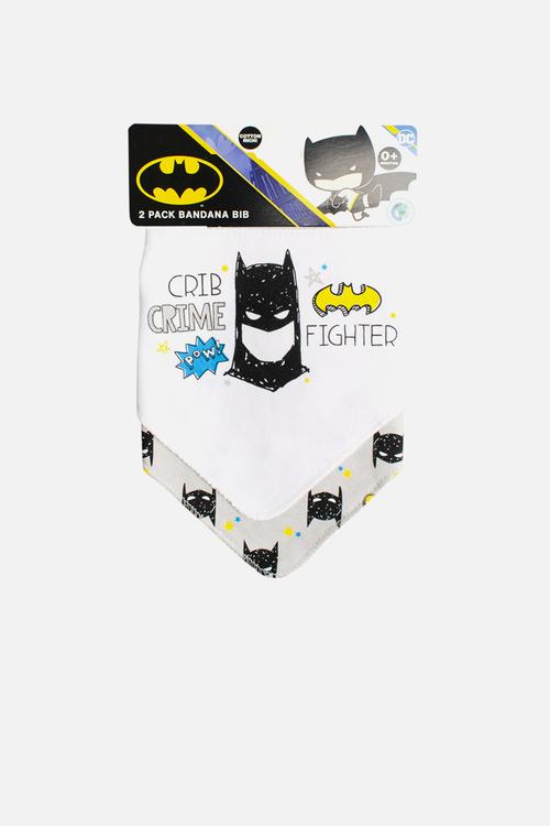 Batman 2 pack bandanna bib - grey