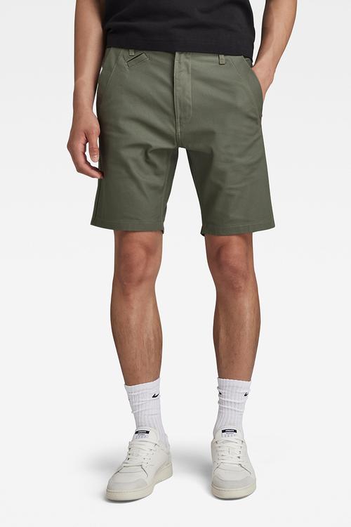 Bronson 2.0 slim chino short - backdrop stretch canvas - olive