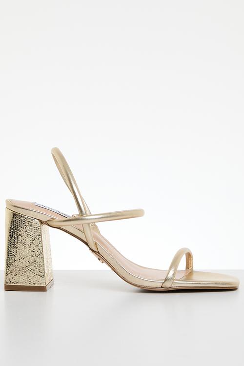 Kosmo block heel - gold leather