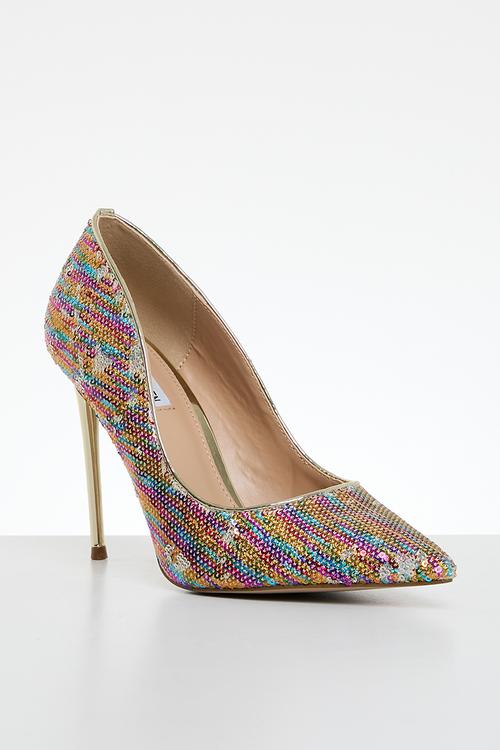 Vala-sq court heel - multi sequin