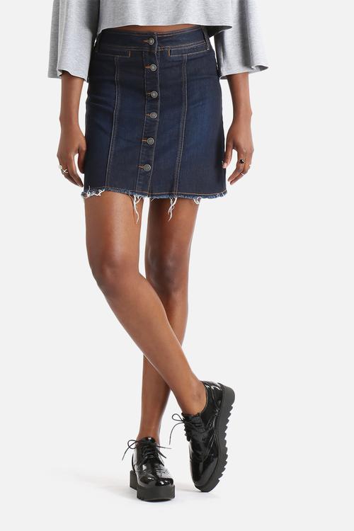 Merle A-Line Button Skirt