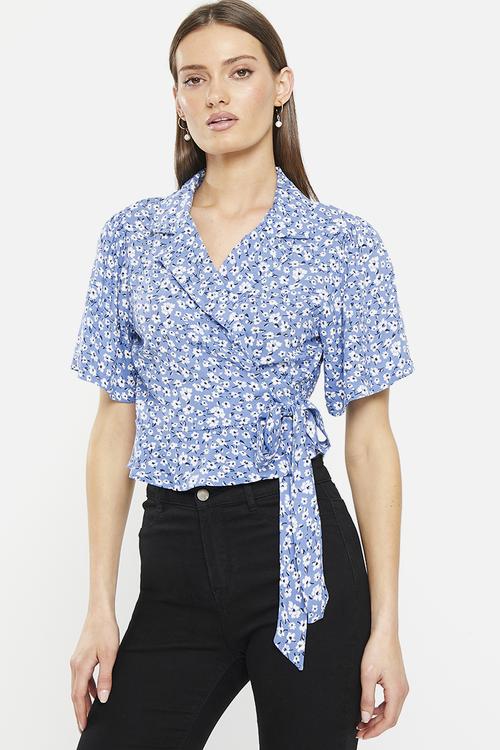 Floral shirt - blue