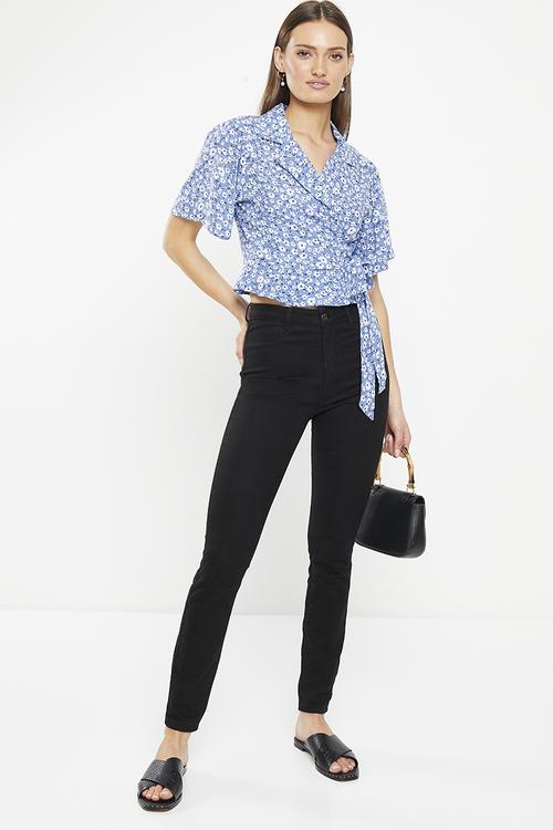 Floral shirt - blue