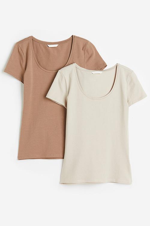 2-Pack jersey tops - beige light beige 