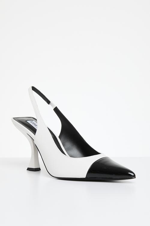 Niles court heel - white & black