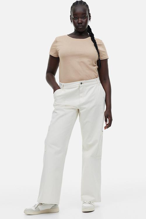 Cotton T-shirt - beige