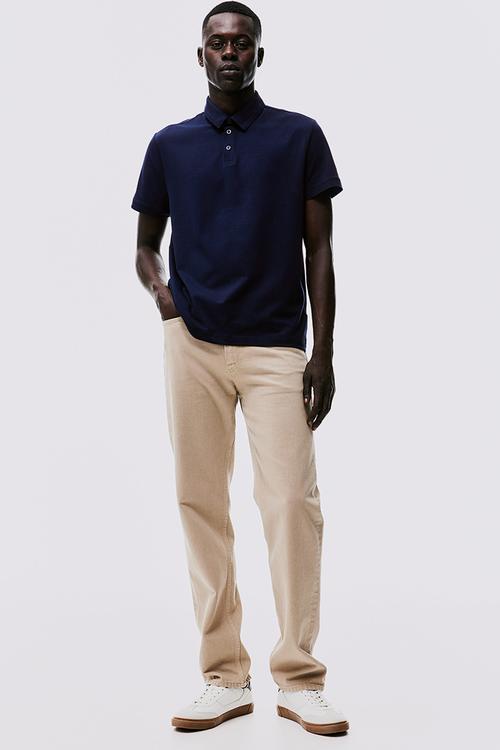Slim fit polo shirt - navy blue