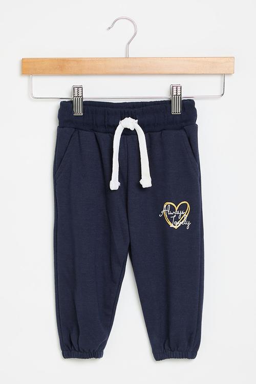 Boys basic fleece jogger - navy
