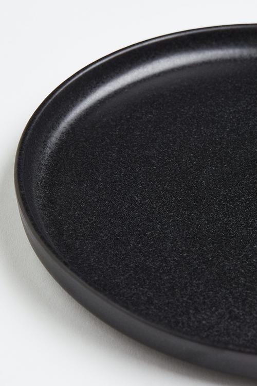Stoneware plate - anthracite grey