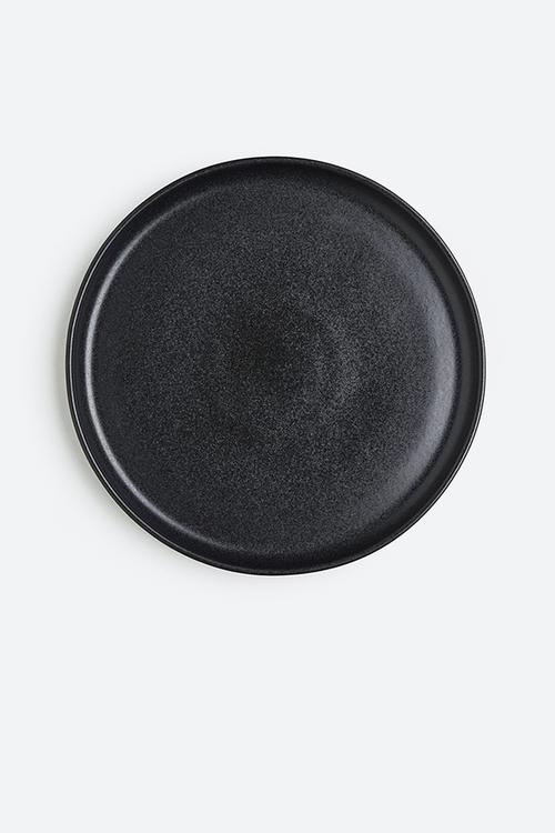Stoneware plate - anthracite grey
