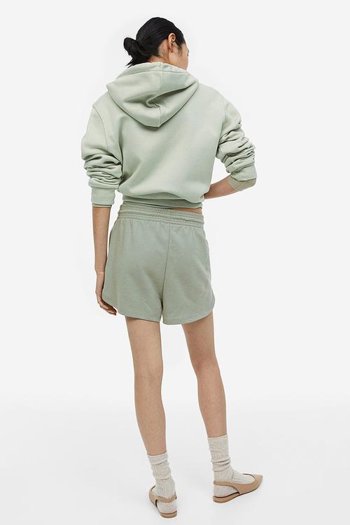 Sweatshirt shorts - sage green 