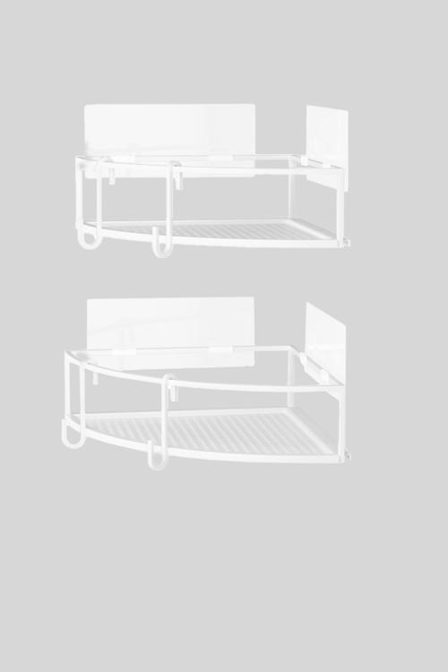 Cubiko corner shower bin set of 2 - white
