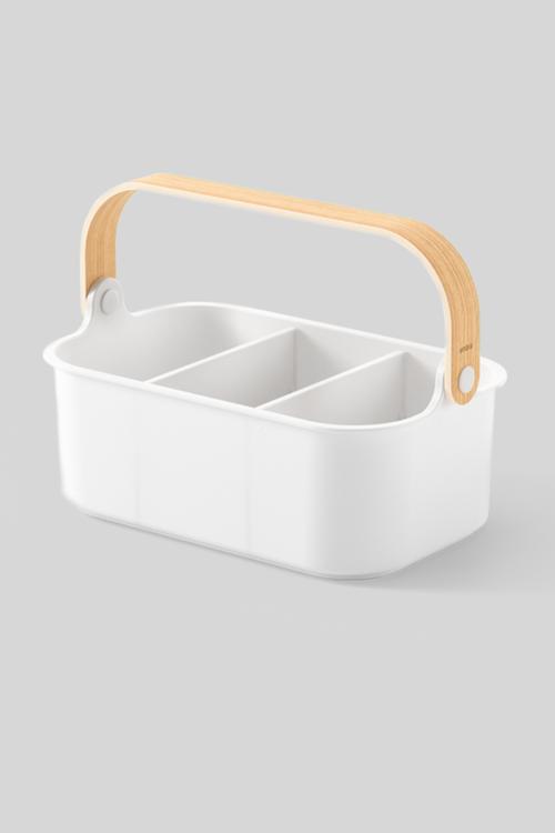 Umbra bellwood stackable bins (28cm) - white & natural