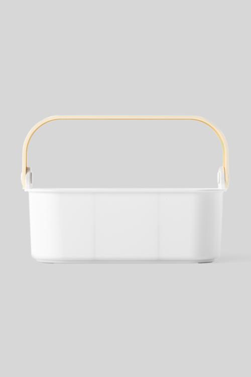 Umbra bellwood stackable bins (28cm) - white & natural