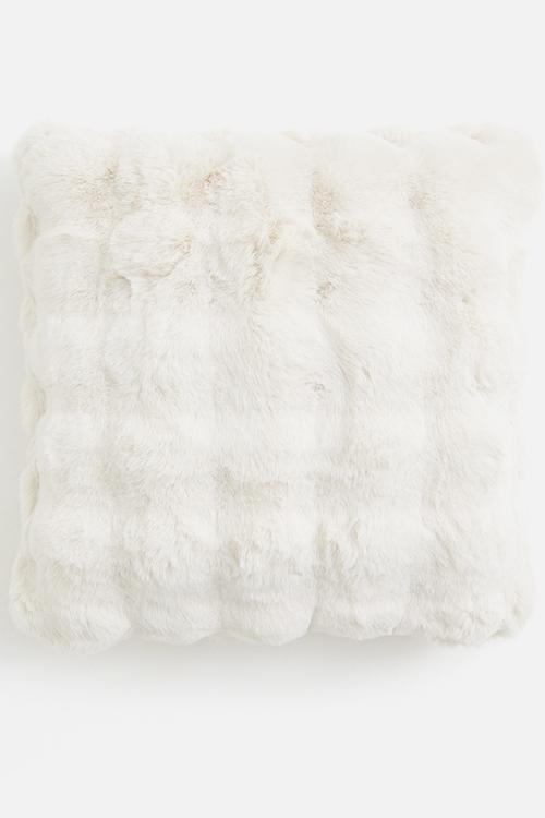 Fluffy cushion cover - light beige
