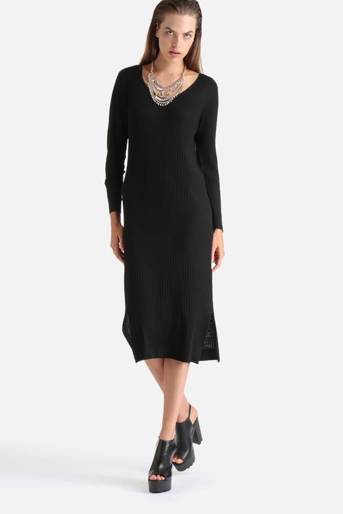 Misty Ribbed Midi Dress