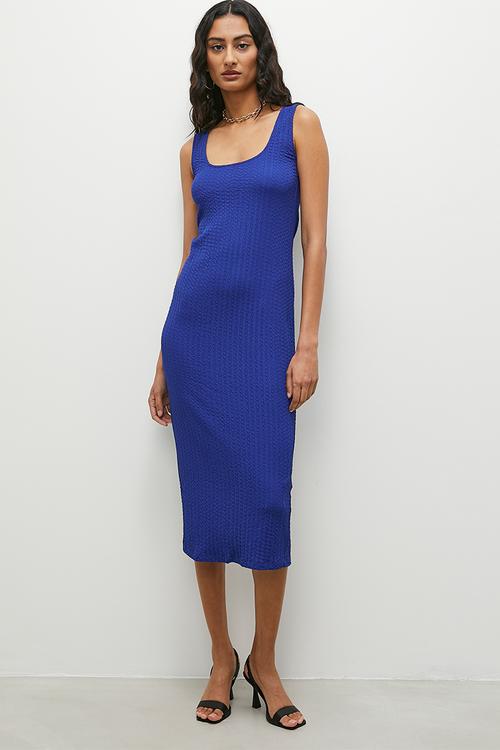 Knit tank dress - royal