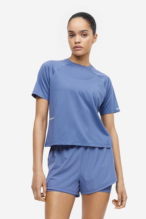 Drymove™ double-layered running shorts - blue