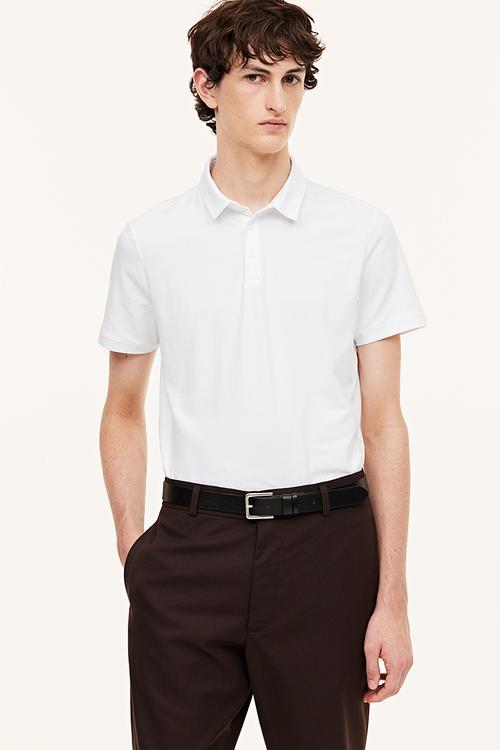 Slim fit polo shirt - white