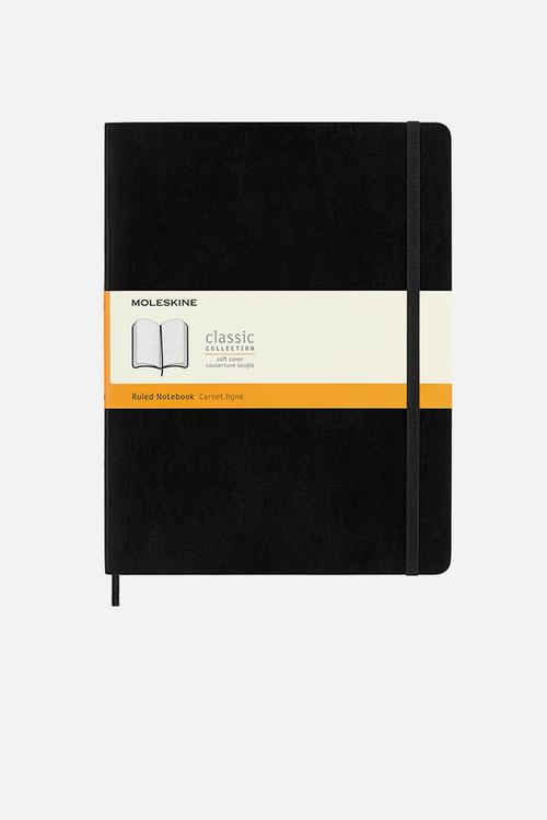 Soft xlarge ruled notebook - black