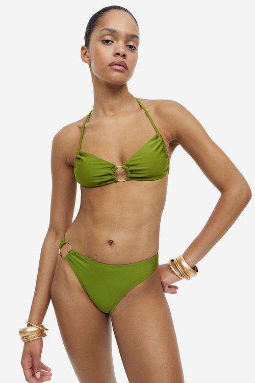 Padded bikini top - green