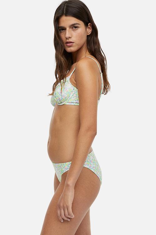 Bikini bottoms - light green/floral