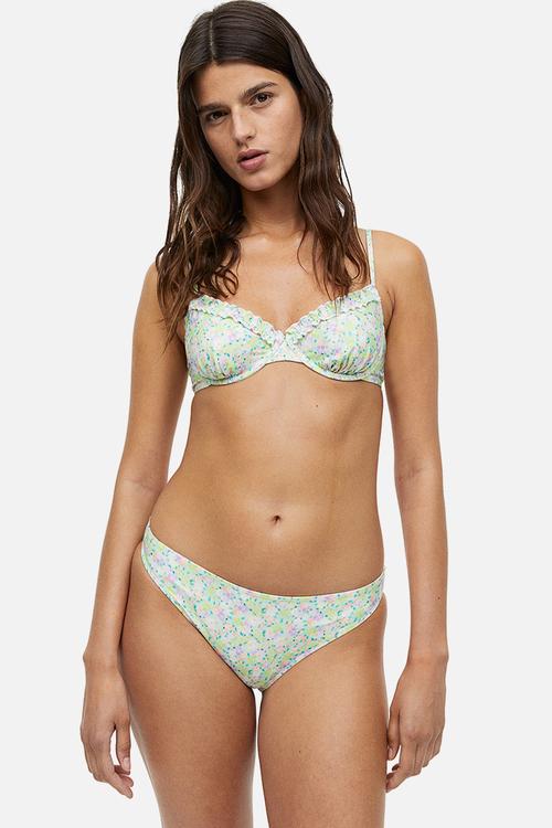 Bikini bottoms - light green/floral