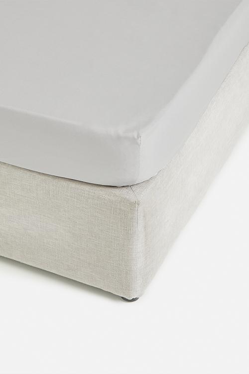 Recycled microfibre fitted sheet - soft grey
