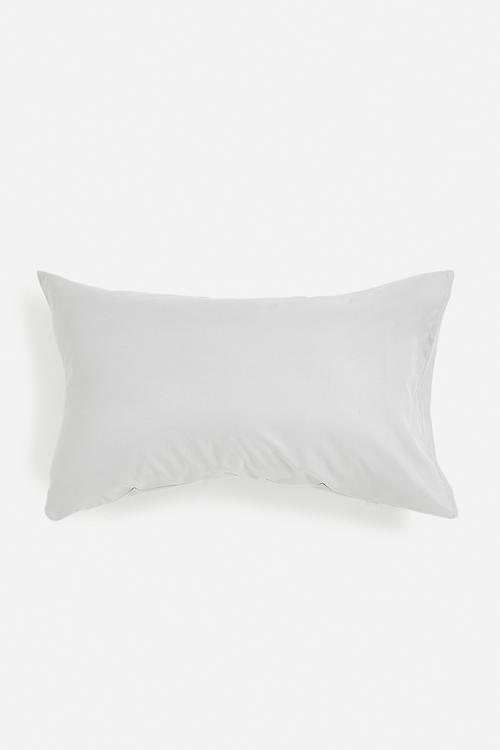 Recycled microfibre standard pillowcase set - soft grey