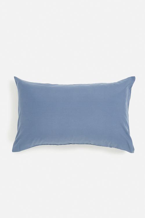 Recycled microfibre standard pillowcase set - steel blue