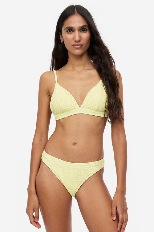 High-leg bikini bottoms - yellow