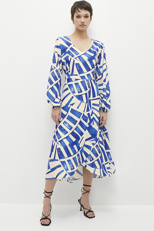 Pringle lyric midi dress - blue print 