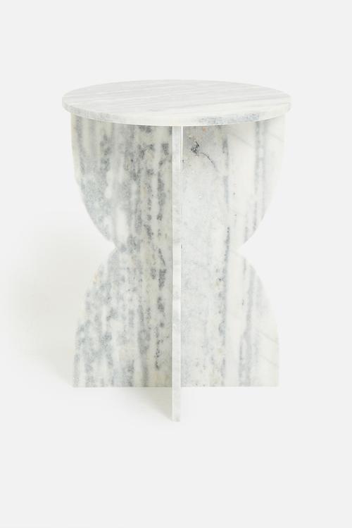 Lira marble side table - white