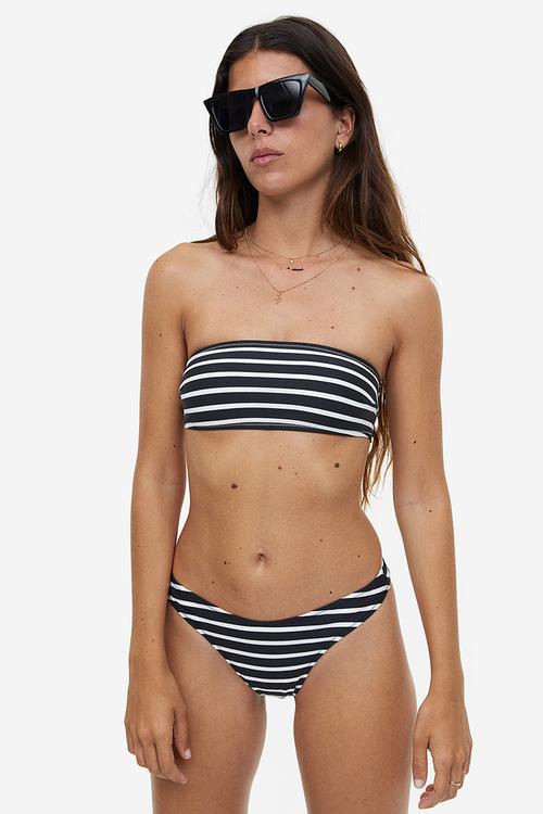 Brazilian bikini bottoms - black striped