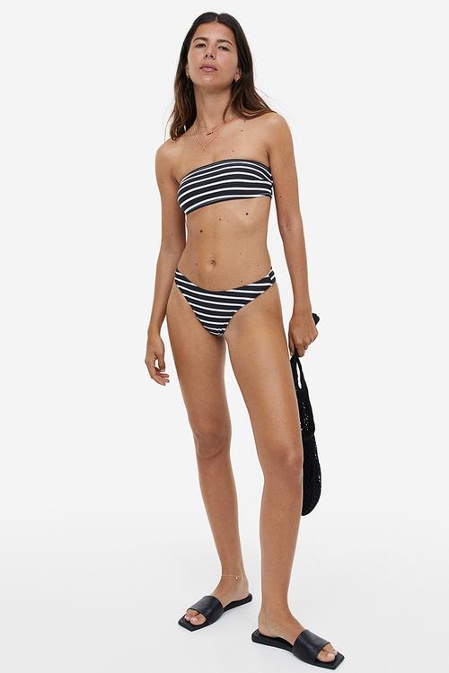 Brazilian bikini bottoms - black striped