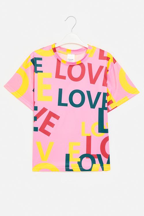Short sleeve printed tee-pink