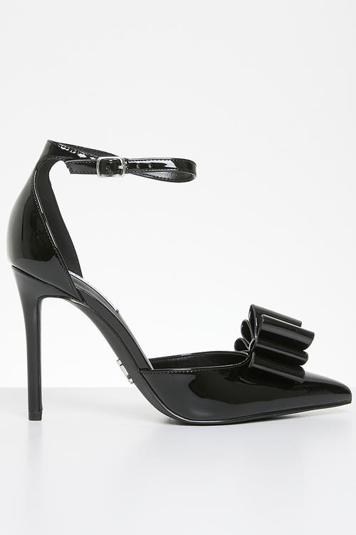 Kallie ankle strap stiletto - black