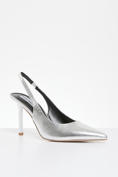 Soiree slingback court - silver 