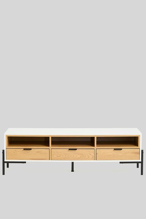 Blakely tv unit - white & natural